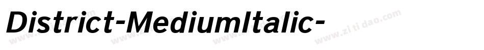 District-MediumItalic字体转换