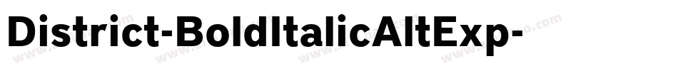 District-BoldItalicAltExp字体转换