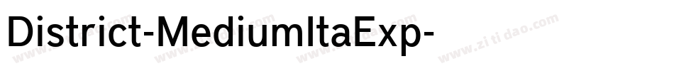 District-MediumItaExp字体转换