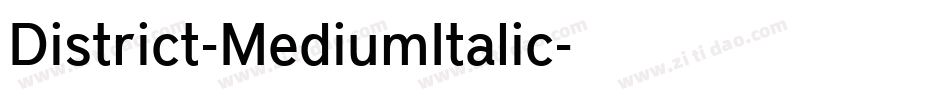 District-MediumItalic字体转换