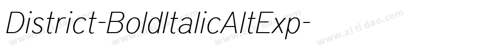 District-BoldItalicAltExp字体转换