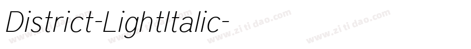 District-LightItalic字体转换