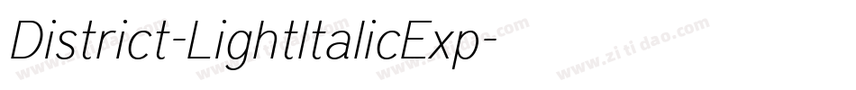 District-LightItalicExp字体转换 District-LightItalicExp字体转换