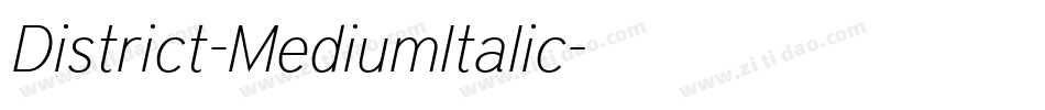 District-MediumItalic字体转换