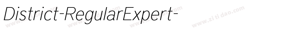 District-RegularExpert字体转换