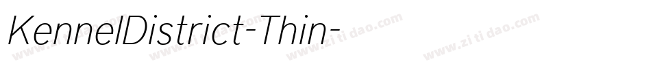 KennelDistrict-Thin字体转换