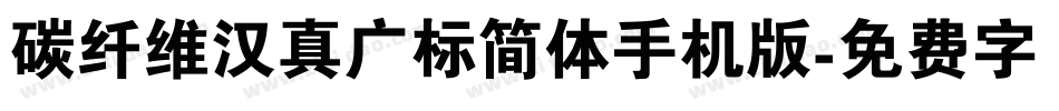 碳纤维汉真广标简体手机版字体转换