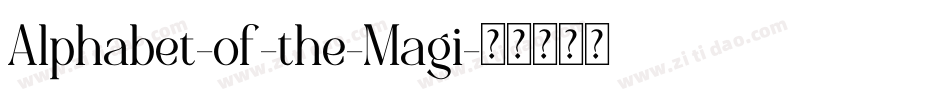 Alphabet-of-the-Magi字体转换
