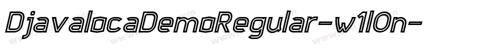 DjavalocaDemoRegular-w1l0n字体转换