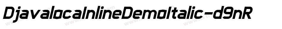 DjavalocaInlineDemoItalic-d9nR6字体转换