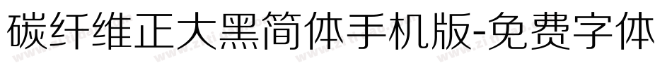 碳纤维正大黑简体手机版字体转换