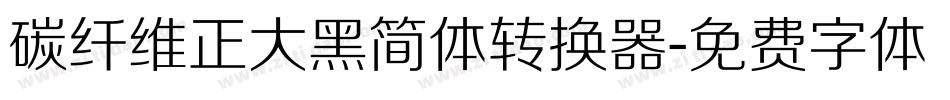 碳纤维正大黑简体转换器字体转换