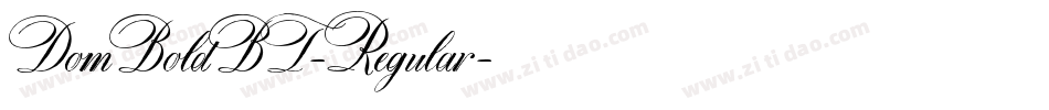DomBoldBT-Regular字体转换