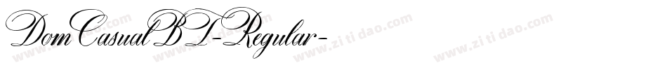 DomCasualBT-Regular字体转换