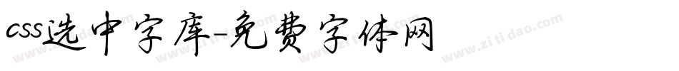css选中字库字体转换