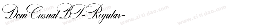 DomCasualBT-Regular字体转换