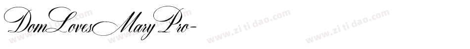 DomLovesMaryPro字体转换 DomLovesMaryPro字体转换