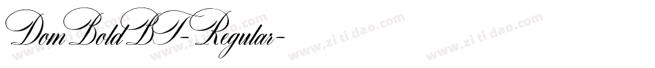 DomBoldBT-Regular字体转换