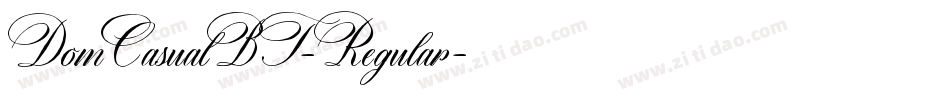 DomCasualBT-Regular字体转换