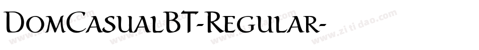 DomCasualBT-Regular字体转换