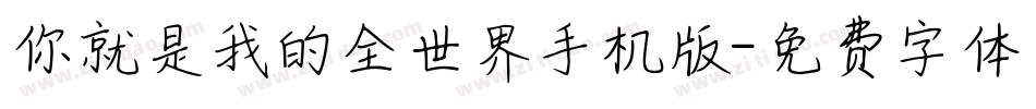 你就是我的全世界手机版字体转换