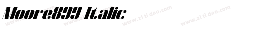 Moore899-Italic字体转换