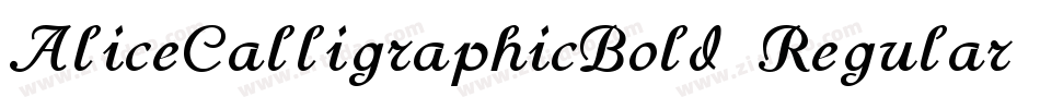AliceCalligraphicBold-Regular字体转换