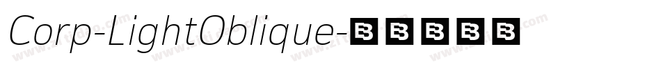 Corp-LightOblique字体转换