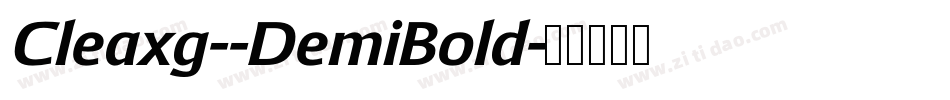 Cleaxg--DemiBold字体转换