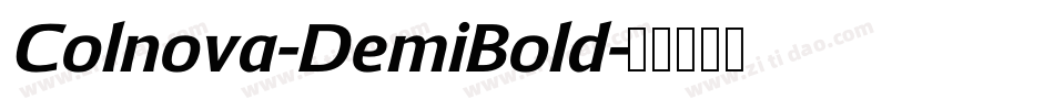 Colnova-DemiBold字体转换