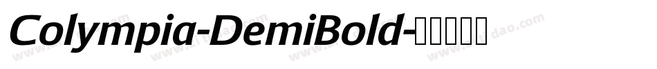 Colympia-DemiBold字体转换