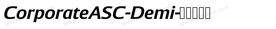 CorporateASC-Demi字体转换