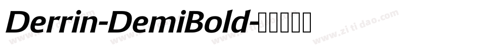 Derrin-DemiBold字体转换
