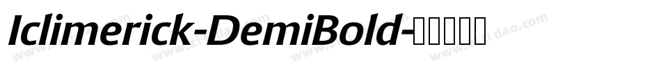Iclimerick-DemiBold字体转换