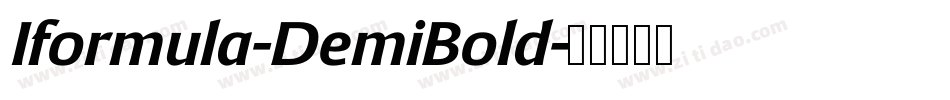 Iformula-DemiBold字体转换