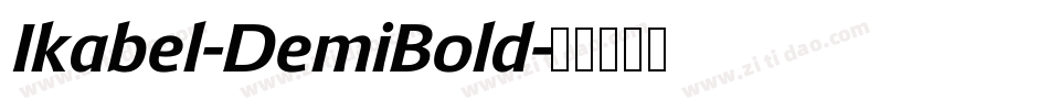 Ikabel-DemiBold字体转换