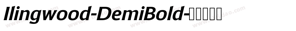 Ilingwood-DemiBold字体转换