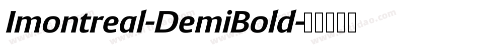 Imontreal-DemiBold字体转换