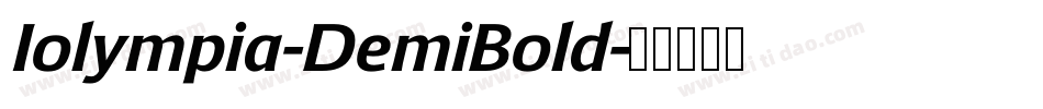 Iolympia-DemiBold字体转换