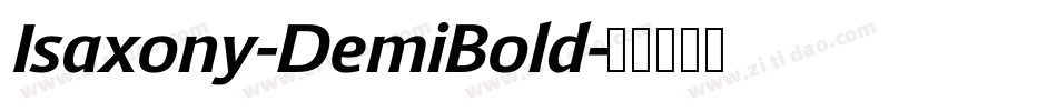 Isaxony-DemiBold字体转换