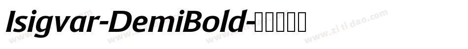 Isigvar-DemiBold字体转换