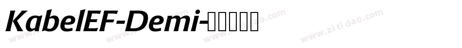 KabelEF-Demi字体转换