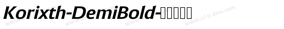 Korixth-DemiBold字体转换