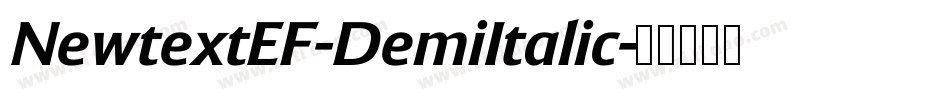 NewtextEF-DemiItalic字体转换
