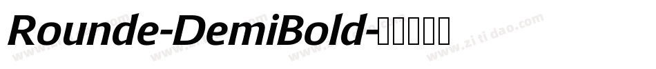 Rounde-DemiBold字体转换