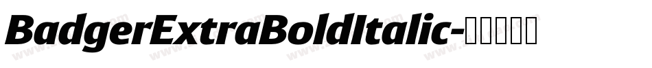 BadgerExtraBoldItalic字体转换