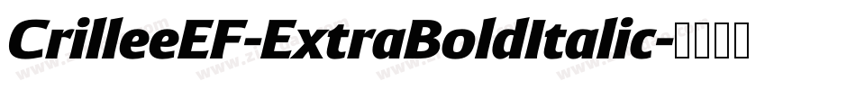 CrilleeEF-ExtraBoldItalic字体转换