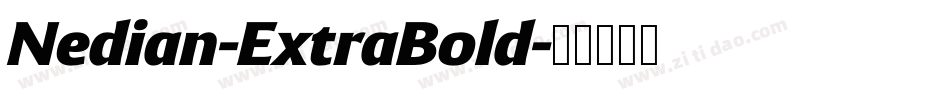Nedian-ExtraBold字体转换