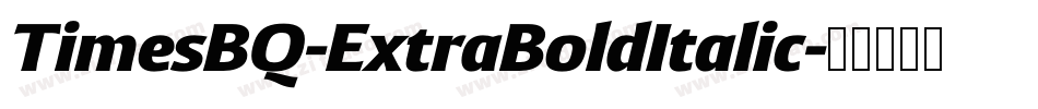 TimesBQ-ExtraBoldItalic字体转换