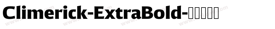 Climerick-ExtraBold字体转换